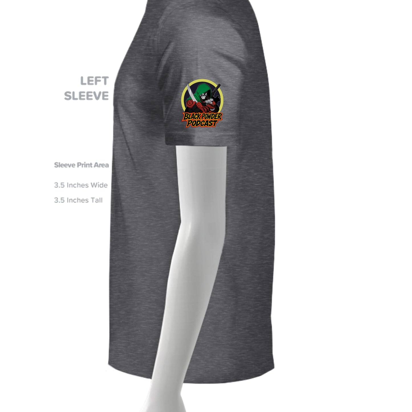 Heather Dark Grey - 3000 - SLEEVE_LEFT